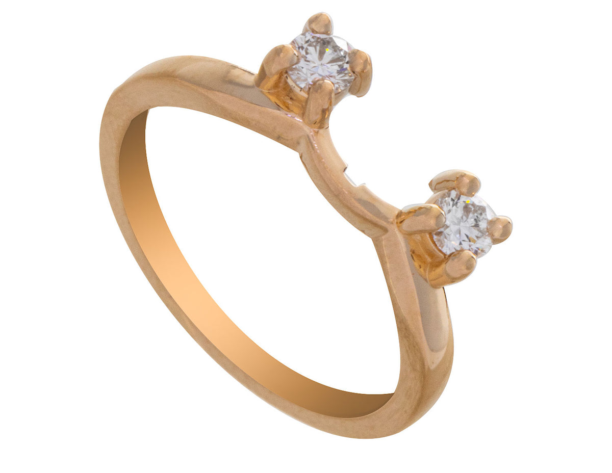 14K Yellow Gold Wedding Wrap Ring