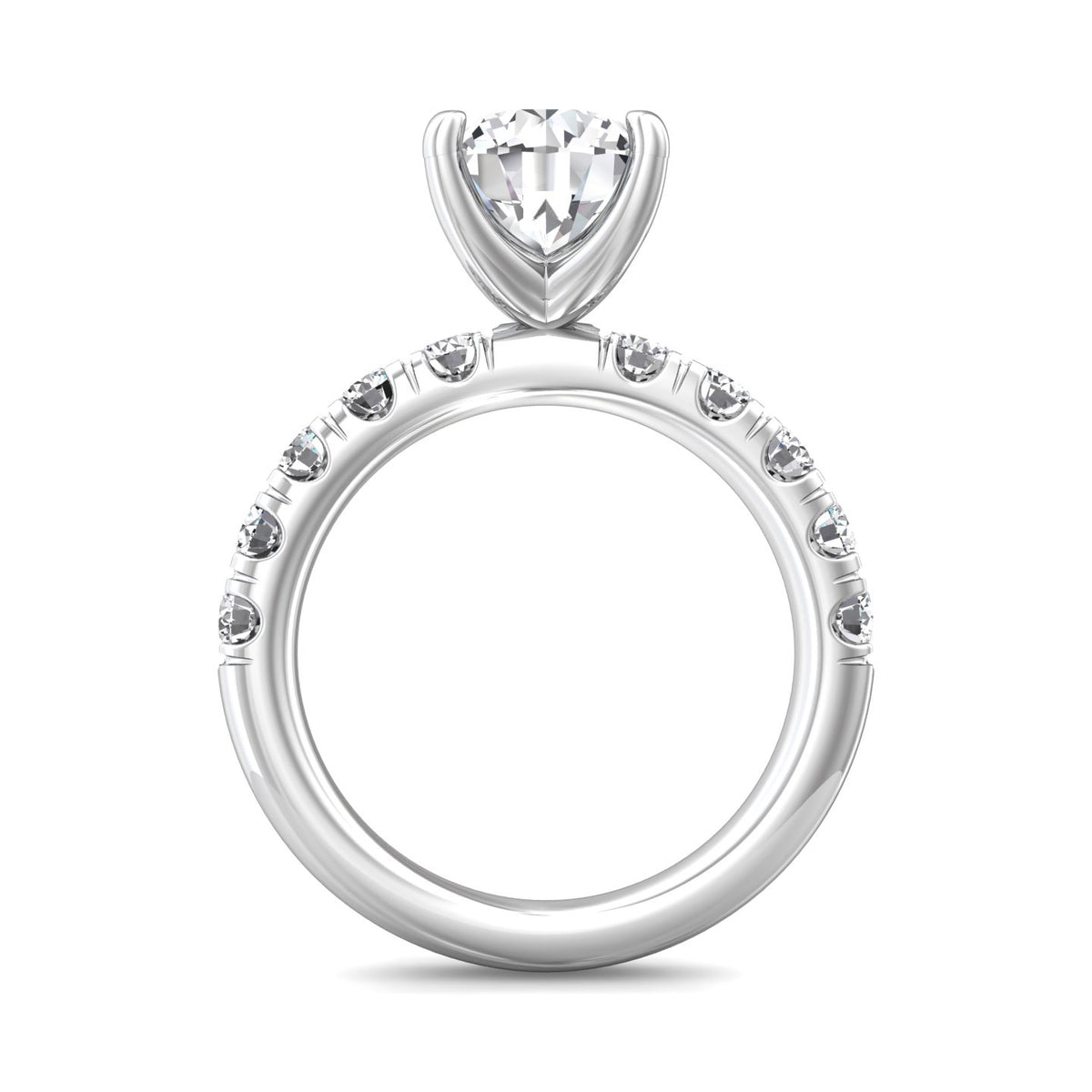7/8ct. t.w. Diamond Engagement Ring in 14K White Gold