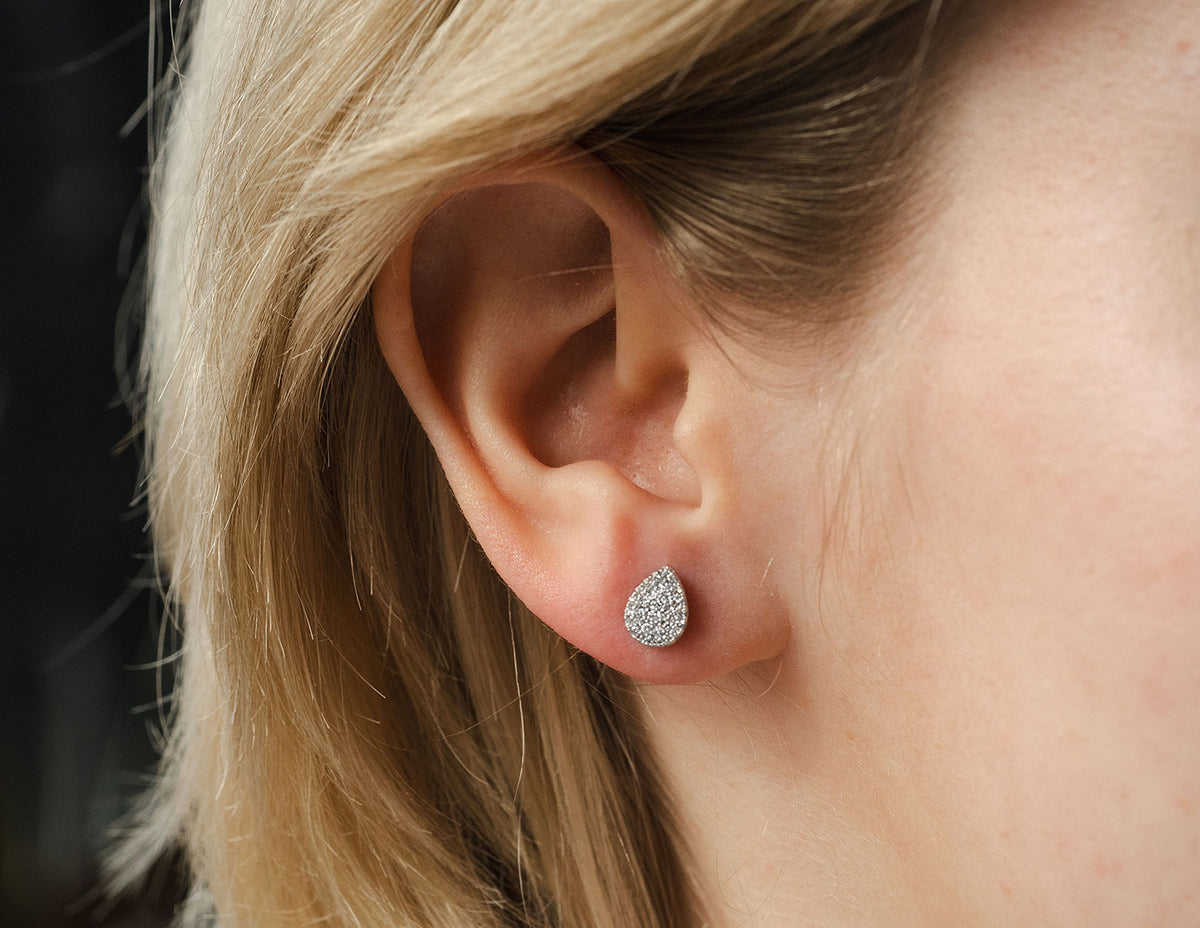1/4ct. t.w. Pear Shape Newborn Lab Created Diamond Earrings in Sterling Silver