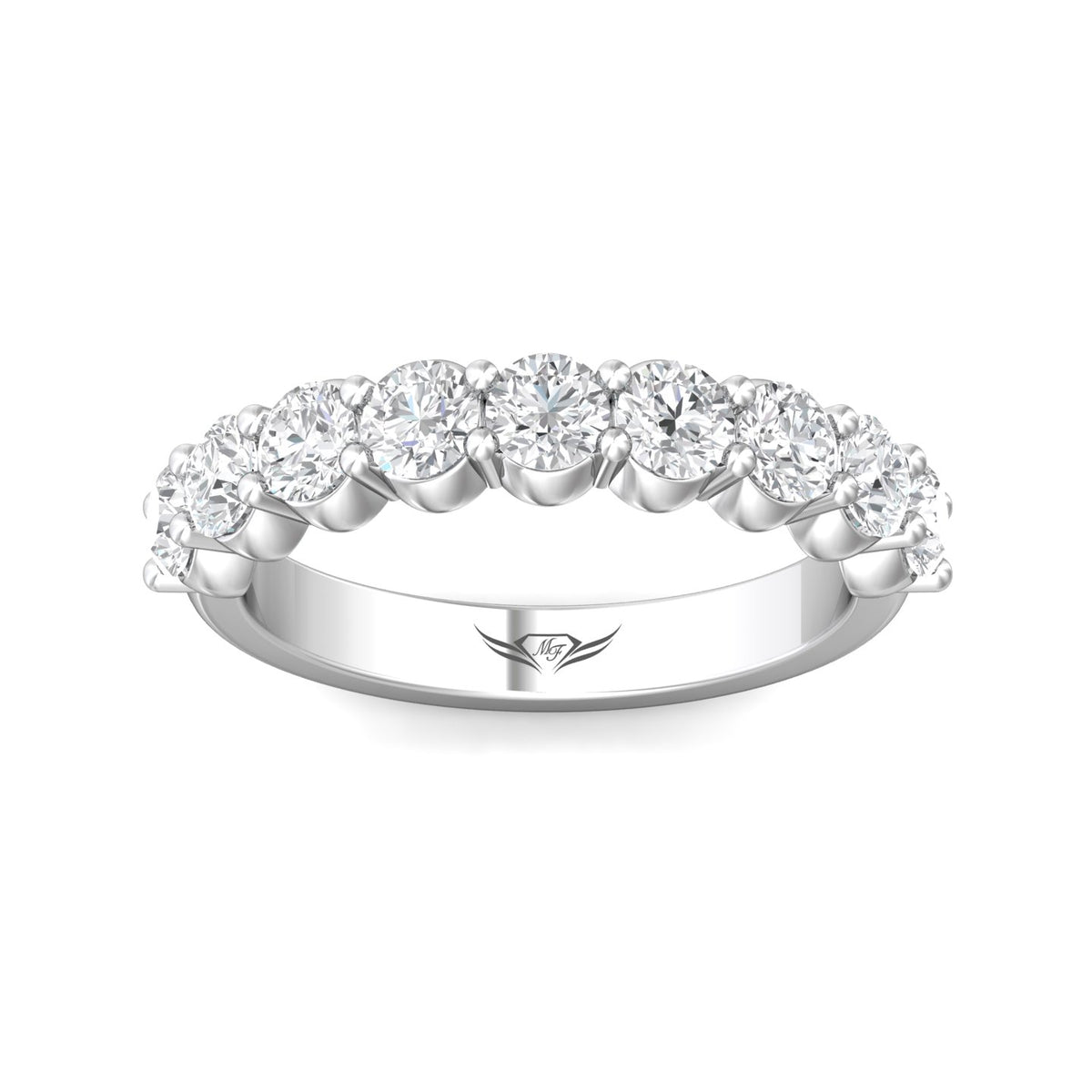 1 1/4ct. t.w. Diamond Wedding Band in 14K White Gold