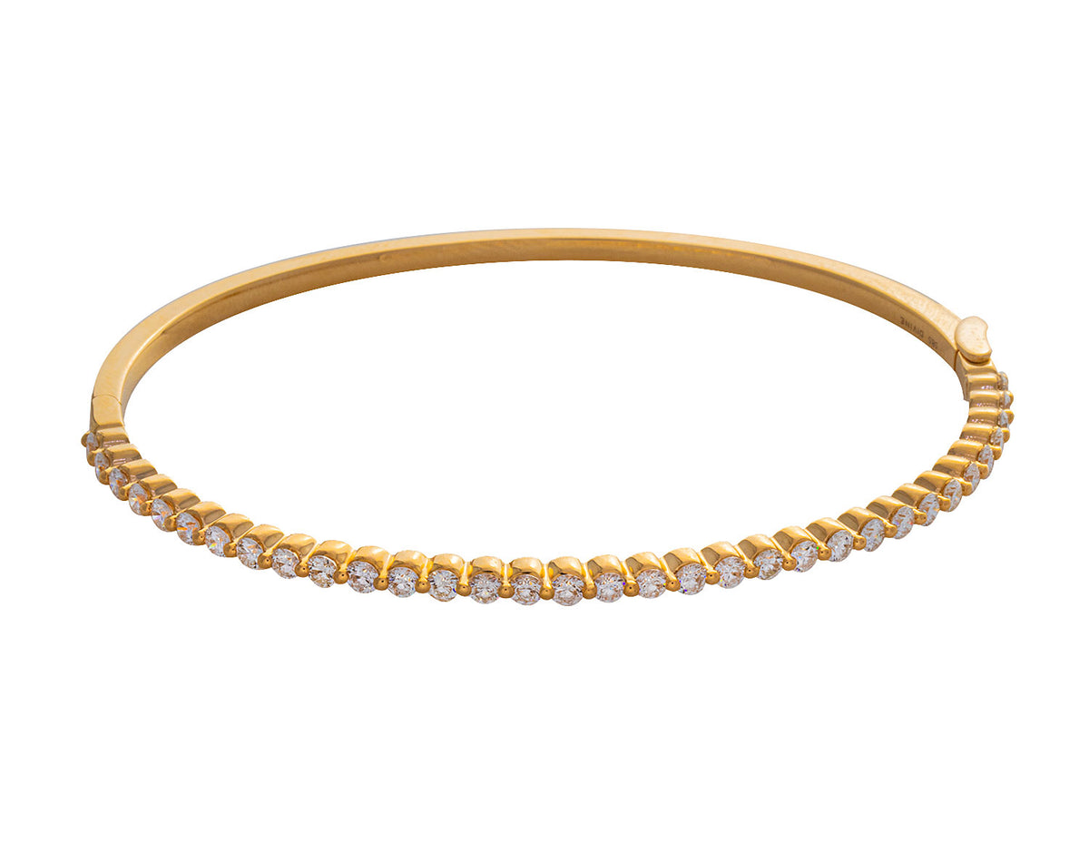 1 1/2ct. t.w. Diamond Bangle Bracelet in 14K Yellow Gold