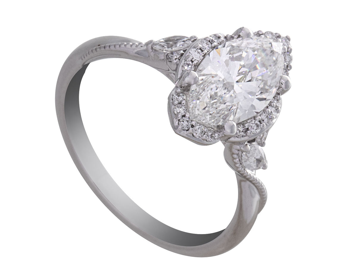 1/4ct. t.w. Lab Grown Diamond Engagement Ring in 14K White Gold