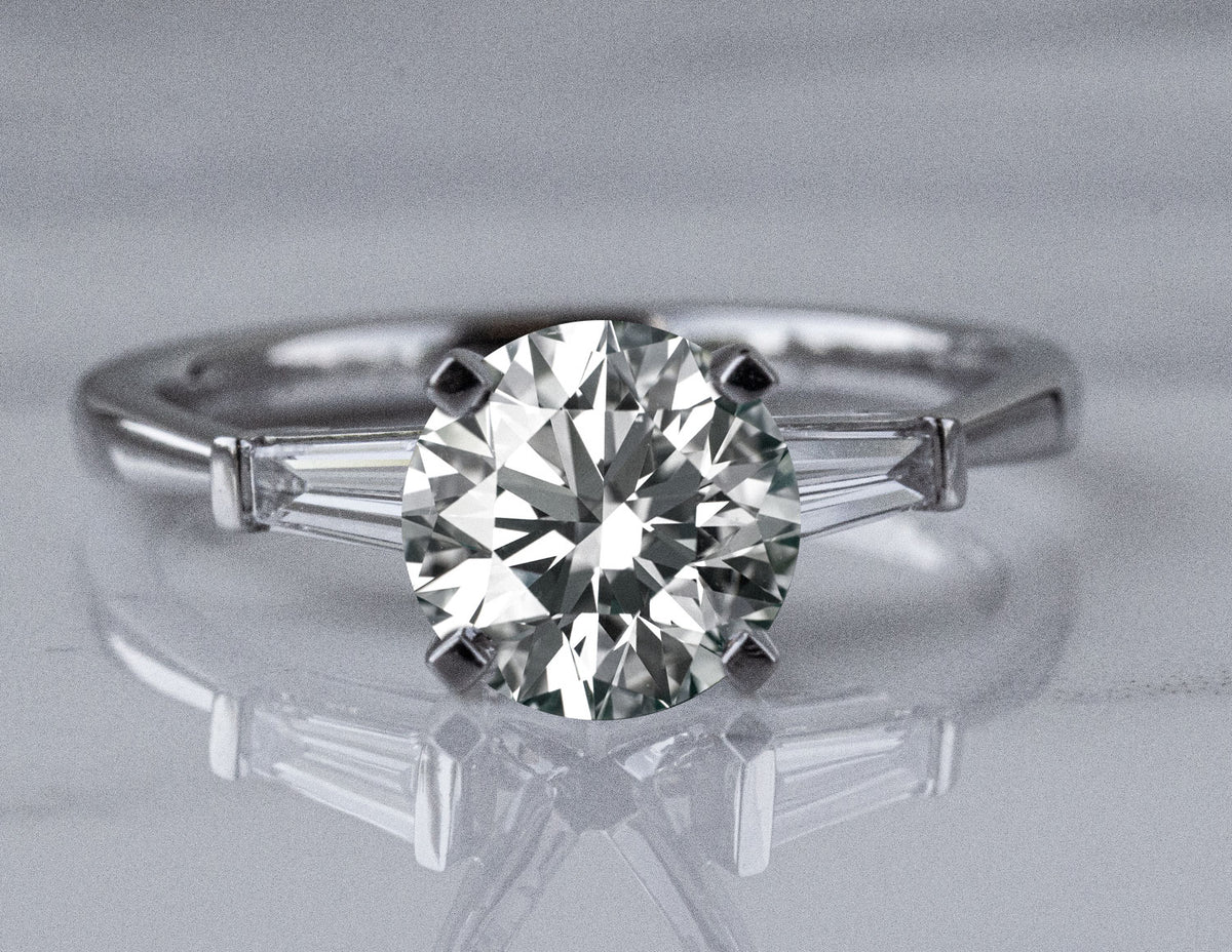 1/5ct. t.w. Baguette Diamond Engagement Ring in 14K White Gold
