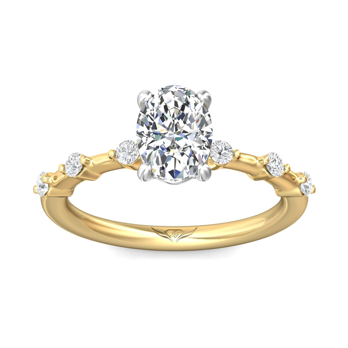 1/5ct. t.w. Diamond Engagement Ring in 14K White and Yellow Gold