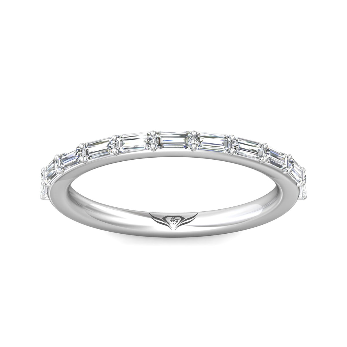 1/2ct. t.w. Baguette Cut Diamond Wedding Band in 14K White Gold