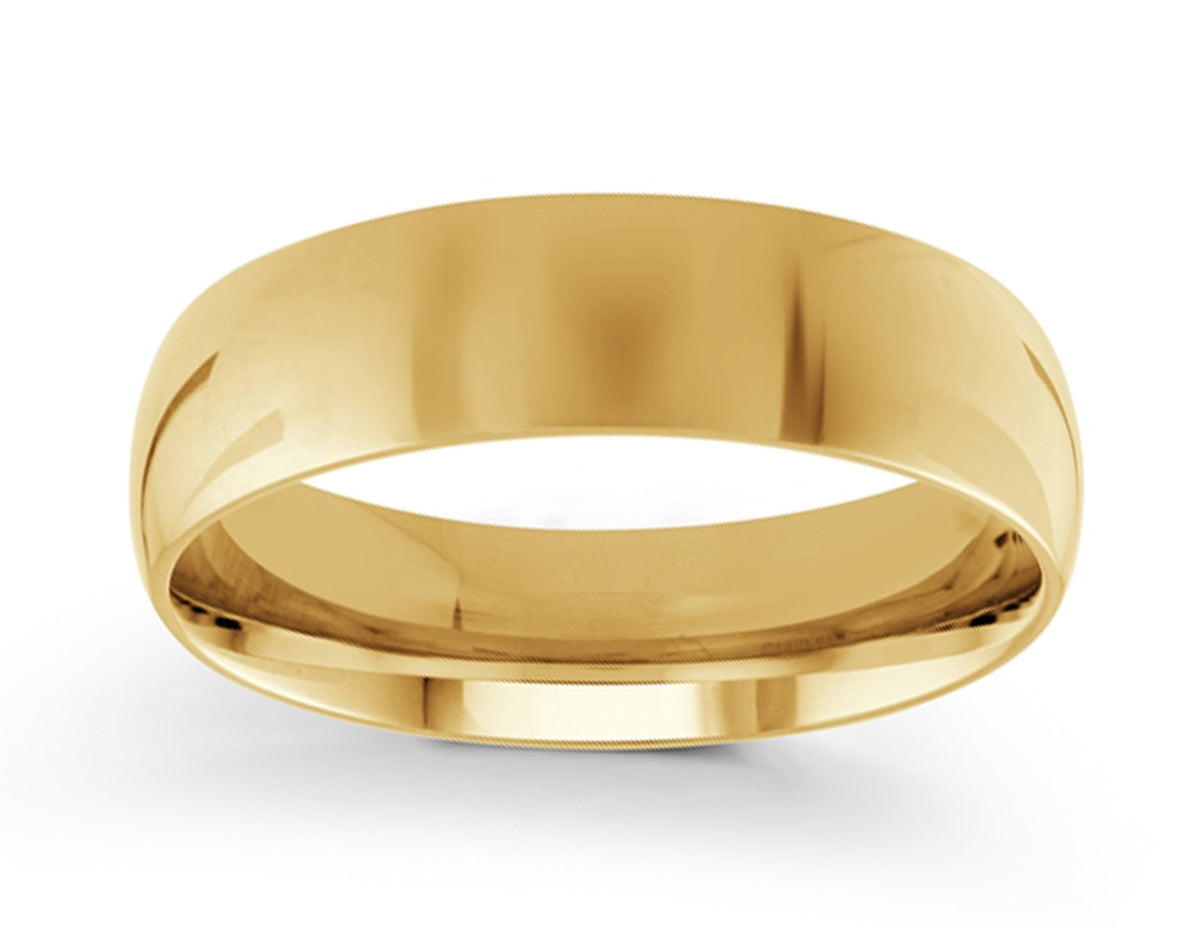 6mm Wedding Ring in 14K Yellow Gold