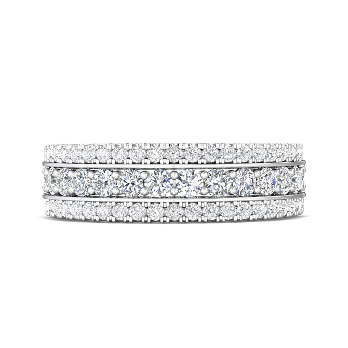 1 1/10ct. t.w. Diamond Wedding Ring in 14K White Gold