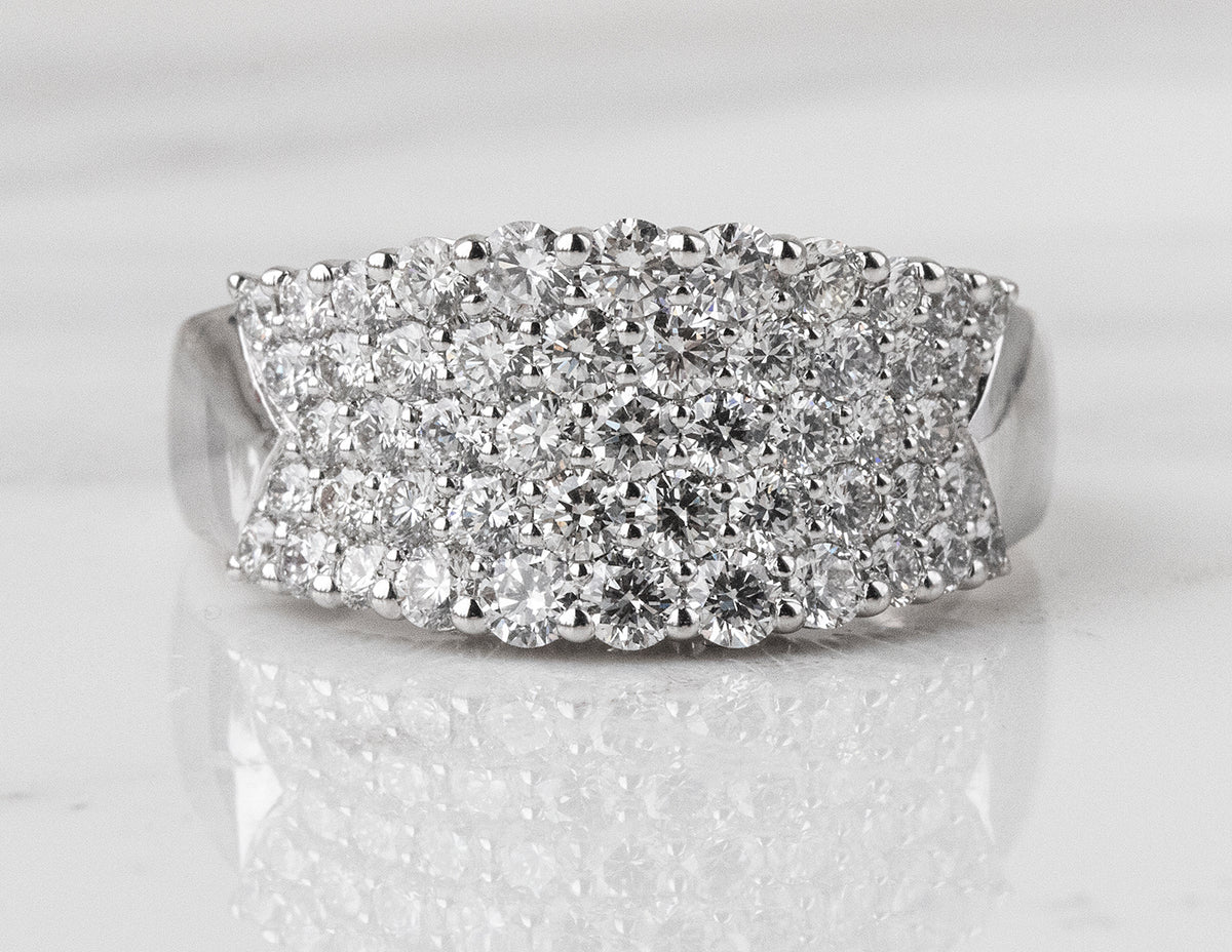 1 1/2ct. t.w. Round Cut Diamond Fashion Ring in 14K White Gold