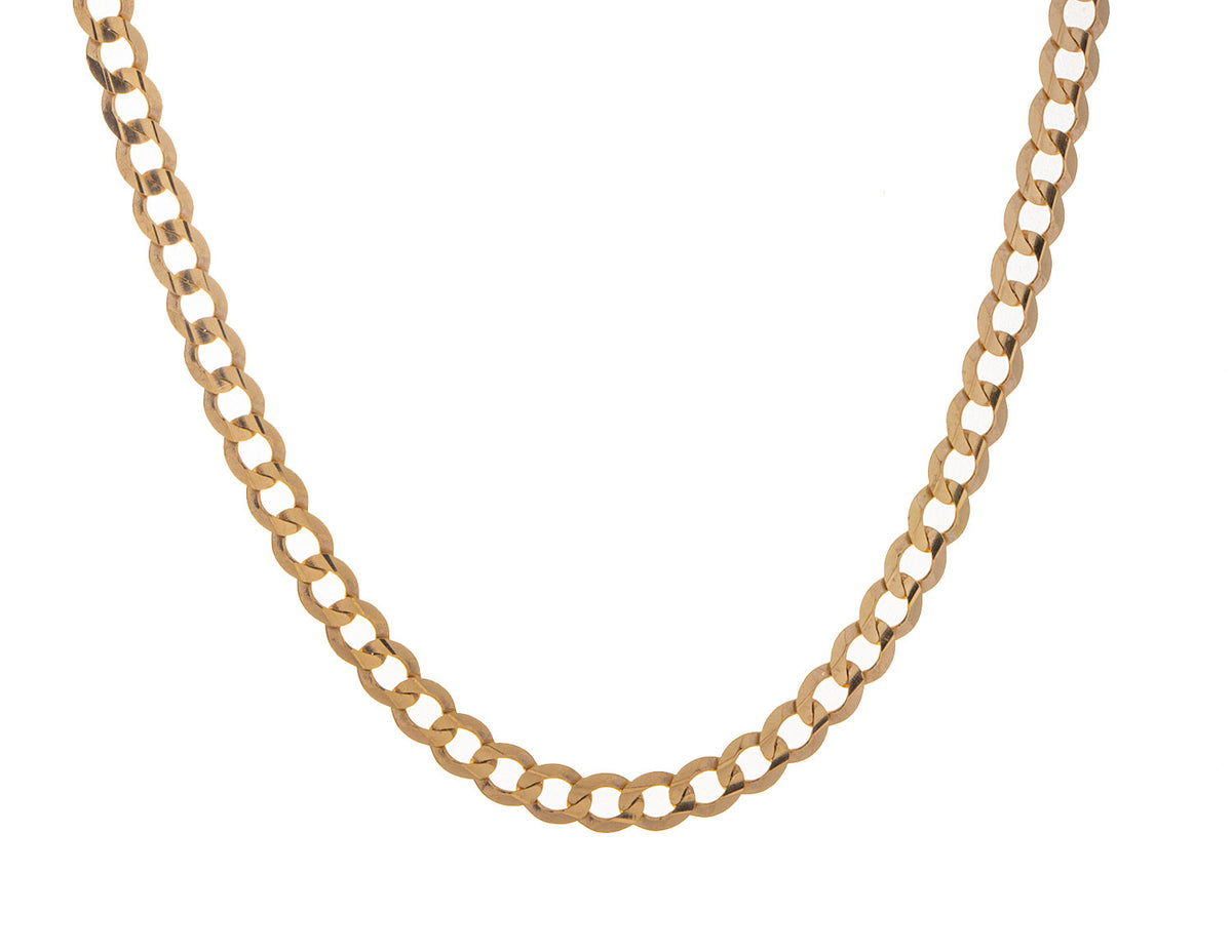 22" 4.7mm Solid Curb Chain in 10K Yellow Gold