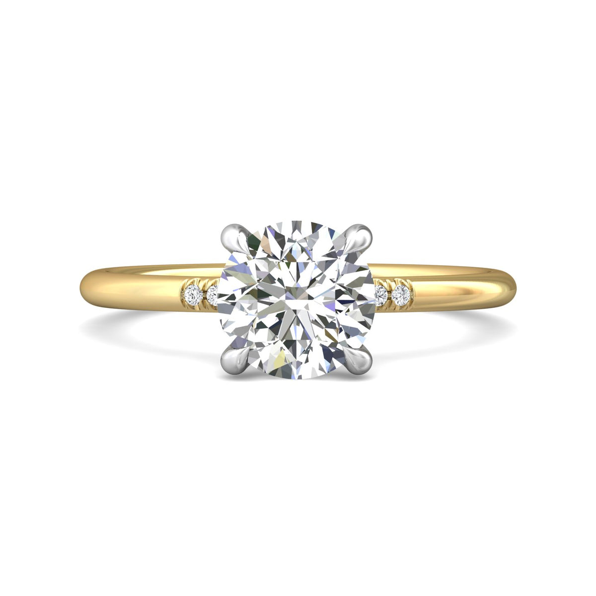 1/14ct. t.w. Diamond Engagement Ring in 14K Yellow and White Gold