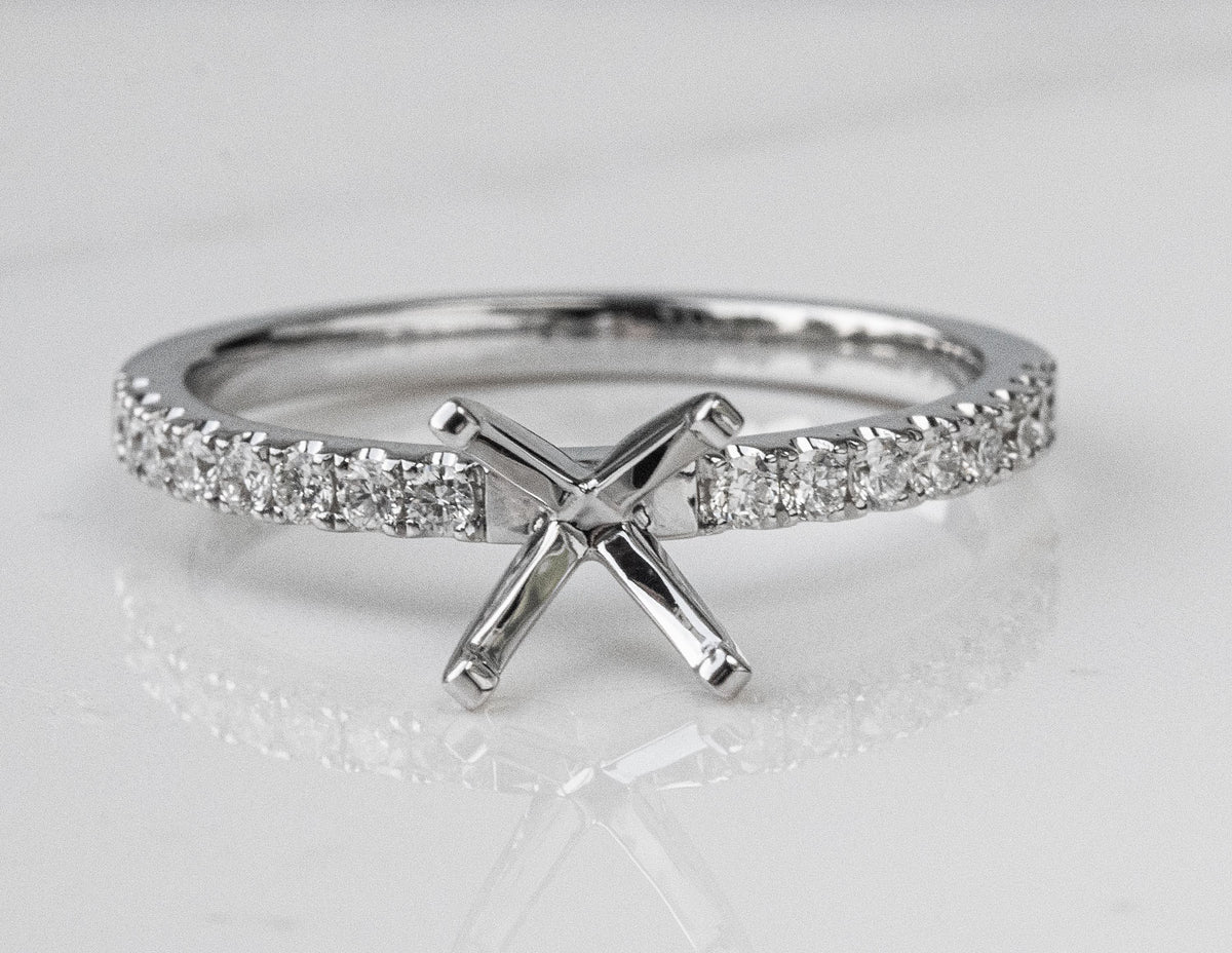 1/4ct. t.w. Diamond Engagement Ring in 14K White Gold