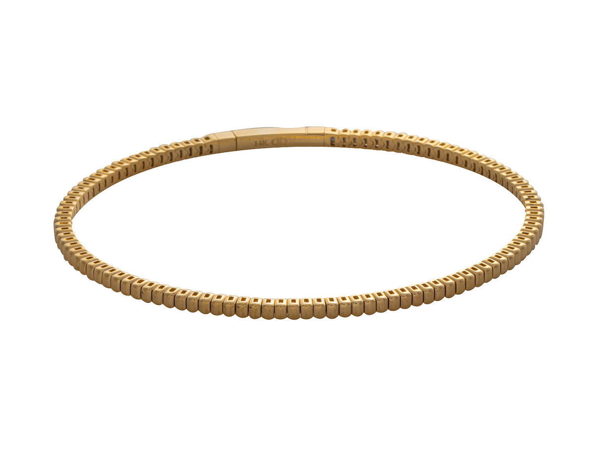 Plain Flexie Bangle Bracelet in 14K Yellow Gold