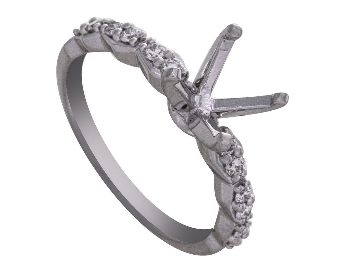 1/5ct. t.w. Diamond Engagement Ring in 14K White Gold