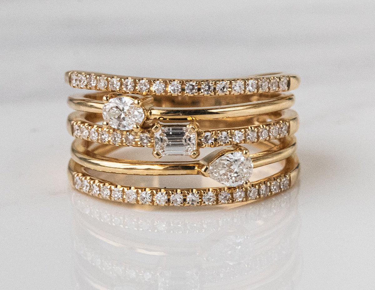 3/4ct. t.w. Diamond Fashion Ring in 14K Yellow Gold