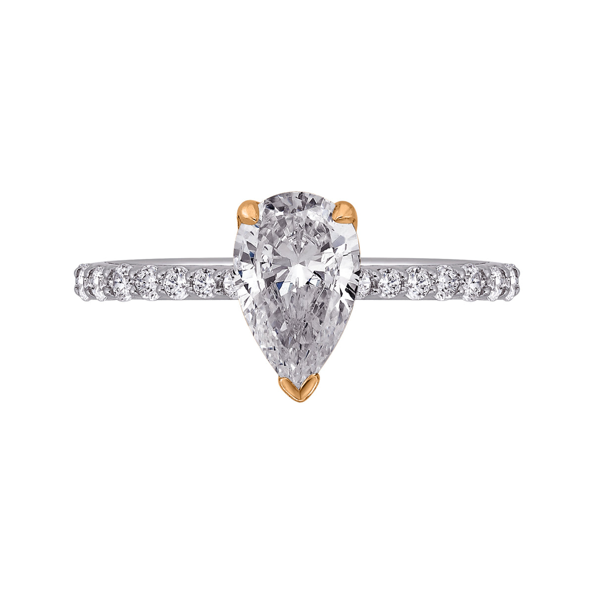 1/4ct. t.w. Diamond Engagement Ring in 14K White and Yellow Gold