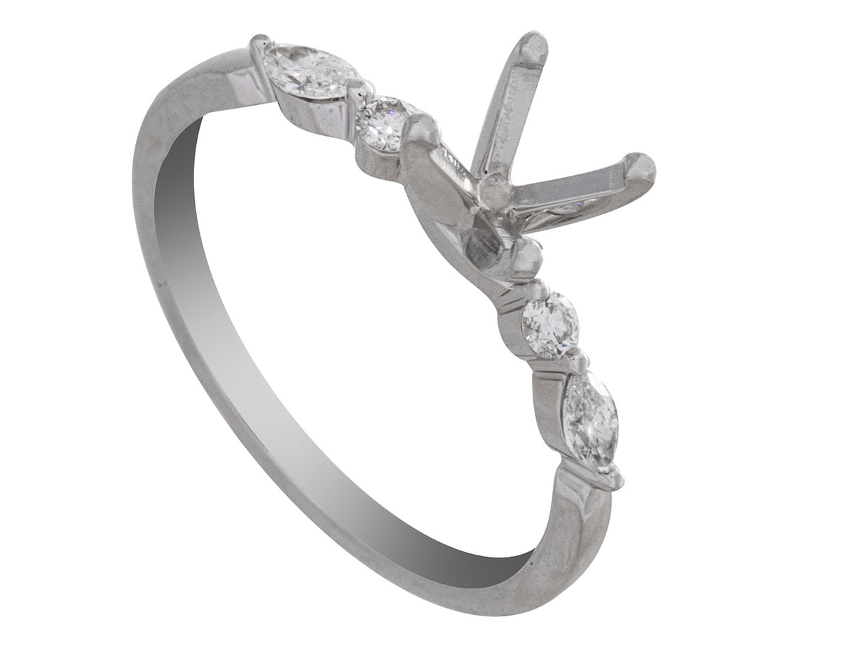1/4ct. t.w. Diamond Engagement Ring in 14K White Gold