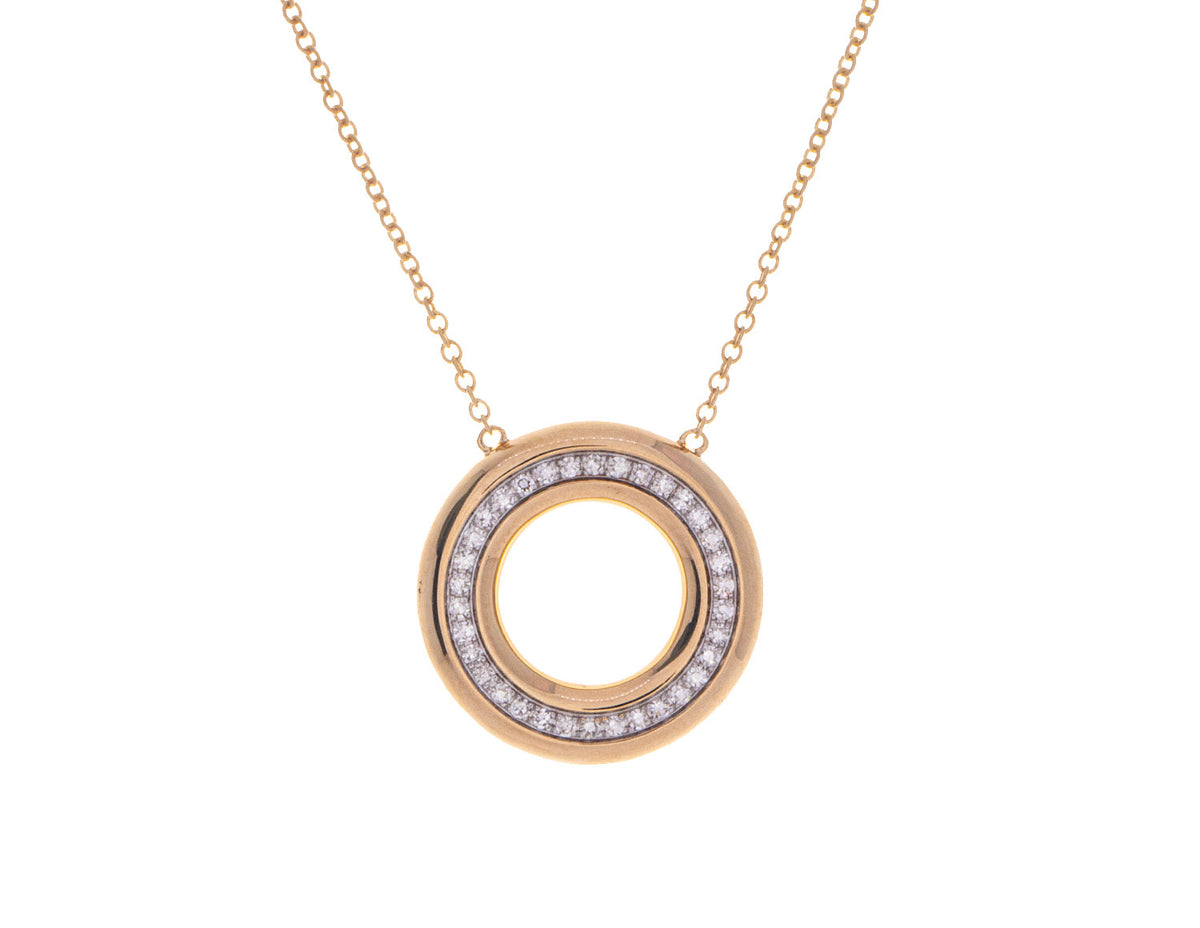 1/4ct. t.w. Diamond Circle Pendant in 14K Yellow Gold