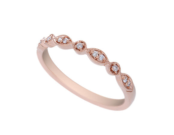 .05ct. t.w. Round Diamond Anniversary Ring in 14K Rose Gold