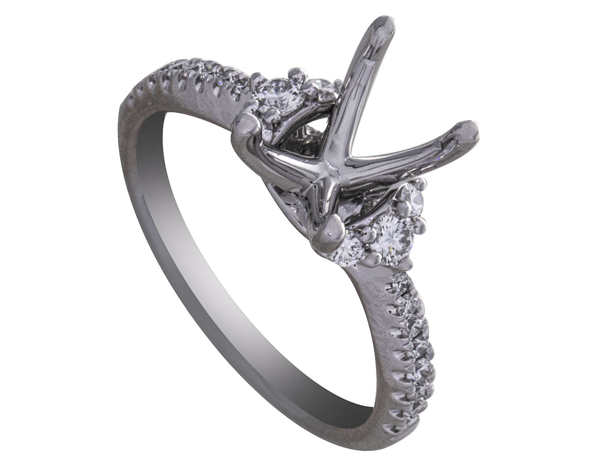 1/3ct. t.w. Diamond Engagement Ring in 14K White Gold
