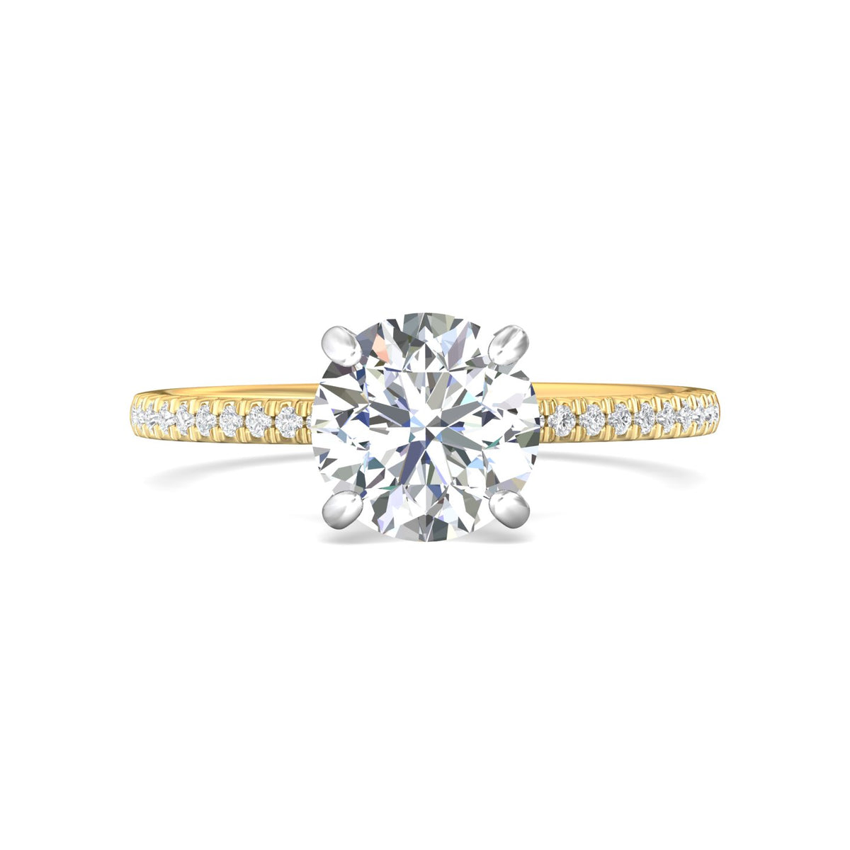 1/8ct. t.w. Diamond Engagement Ring in 14K Yellow and White Gold