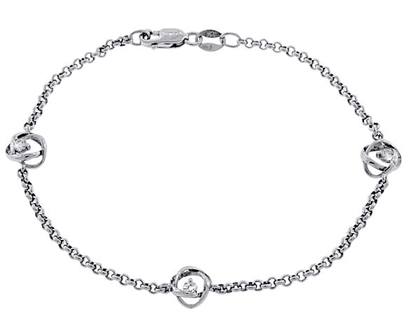1/8ct. t.w. Kessler 81 Round Diamond Bracelet in Sterling Silver