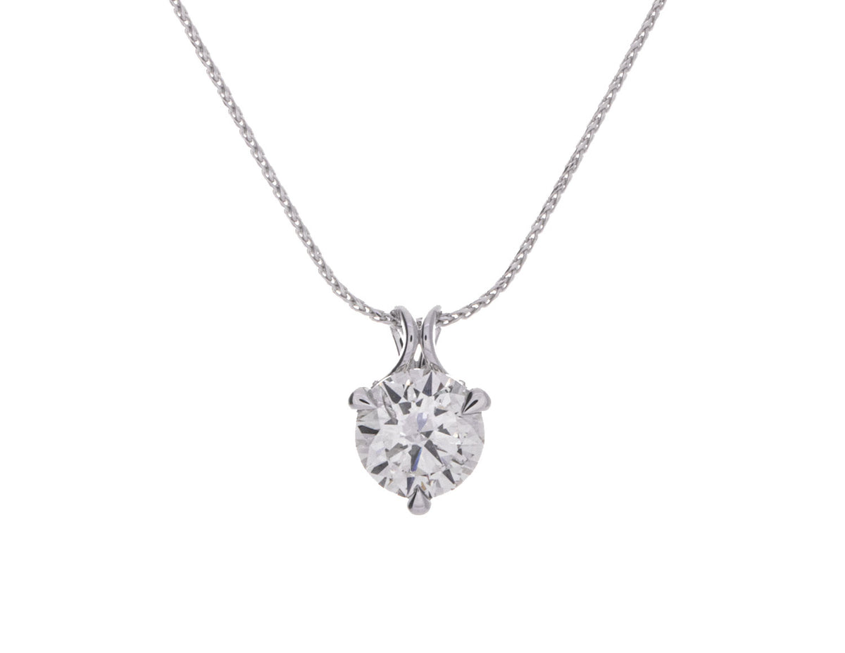 1 1/2ct. Newborn Lab Created Diamond Pendant in 14K White Gold