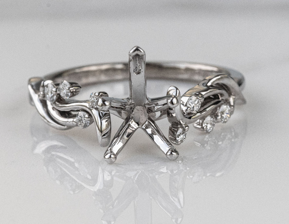 1/6ct. t.w. Diamond Engagement Ring in 14K White Gold