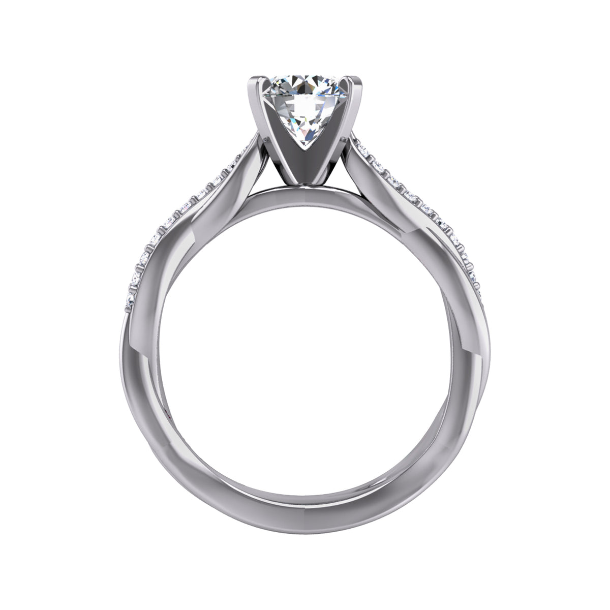 1/10ct. t.w. Diamond Engagement Ring in 14K White Gold