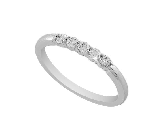 1/4ct. t.w. Kessler 81 Round Diamond Ring in 14K White Gold