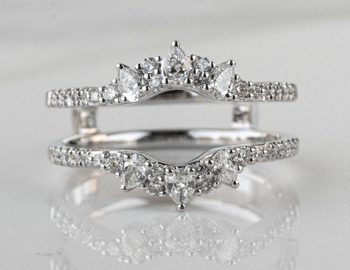 1/2ct. t.w. Diamond Wedding Guard in 14K White Gold