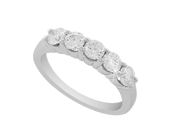 1ct. t.w. Kessler 81 Round Diamond Ring in 14K White Gold