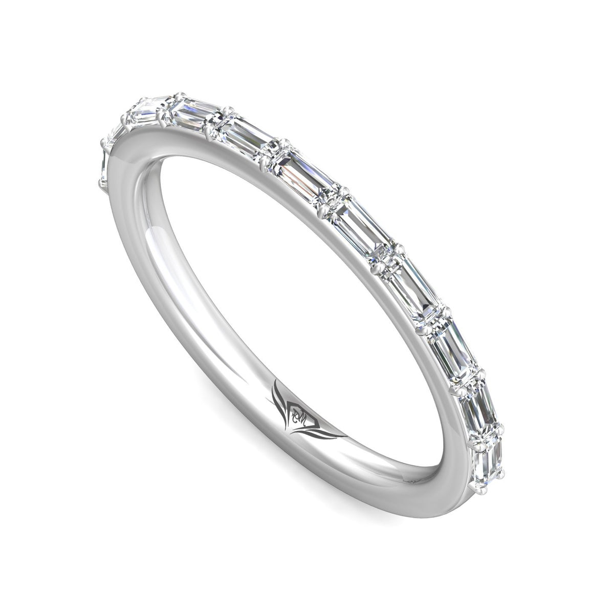 1/2ct. t.w. Baguette Cut Diamond Wedding Band in 14K White Gold