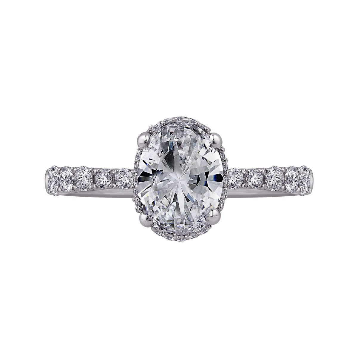 1/2ct. t.w. Round Cut Diamond Engagement Ring in 14K White Gold