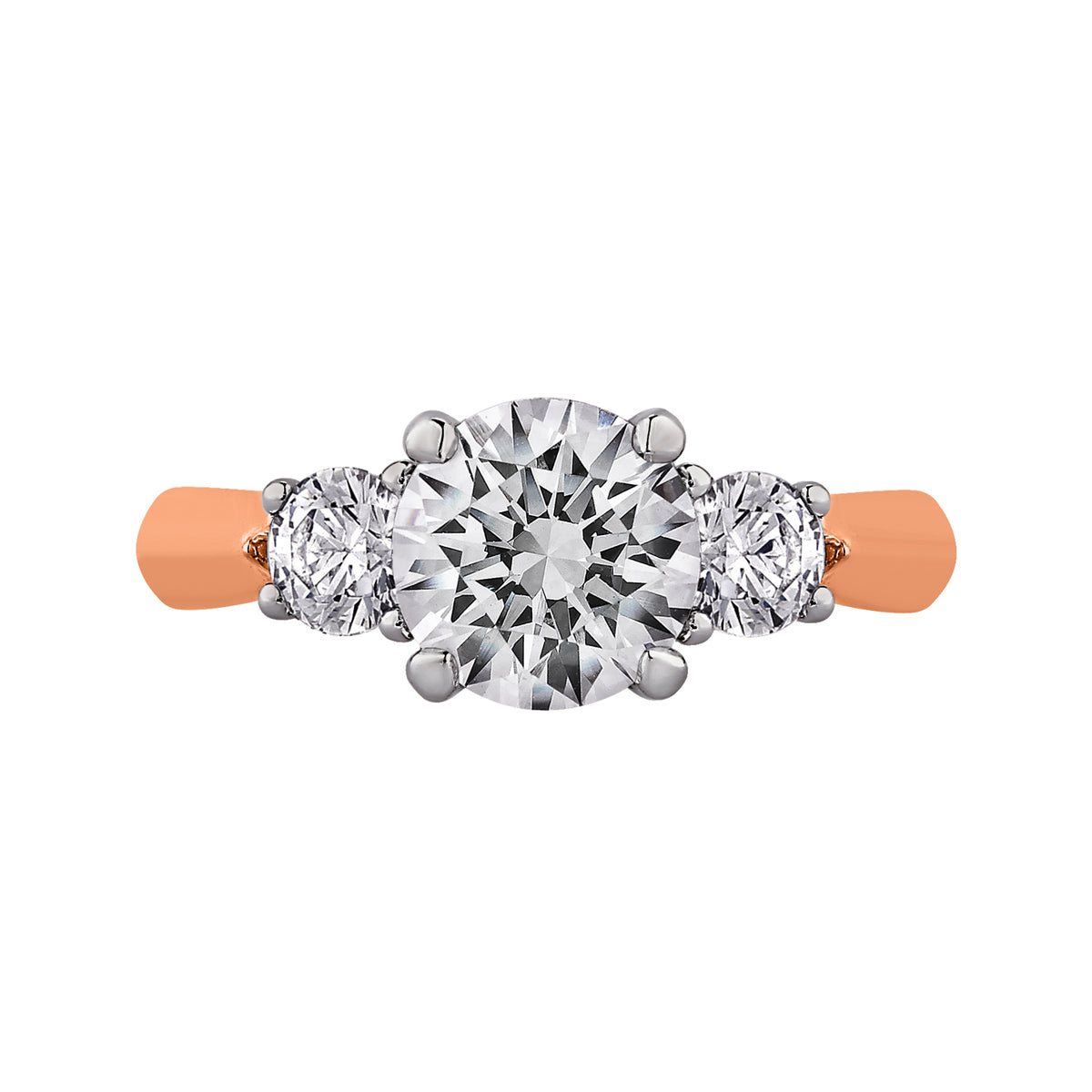1/2ct. t.w. Diamond Engagement Ring in 14K White and Rose Gold