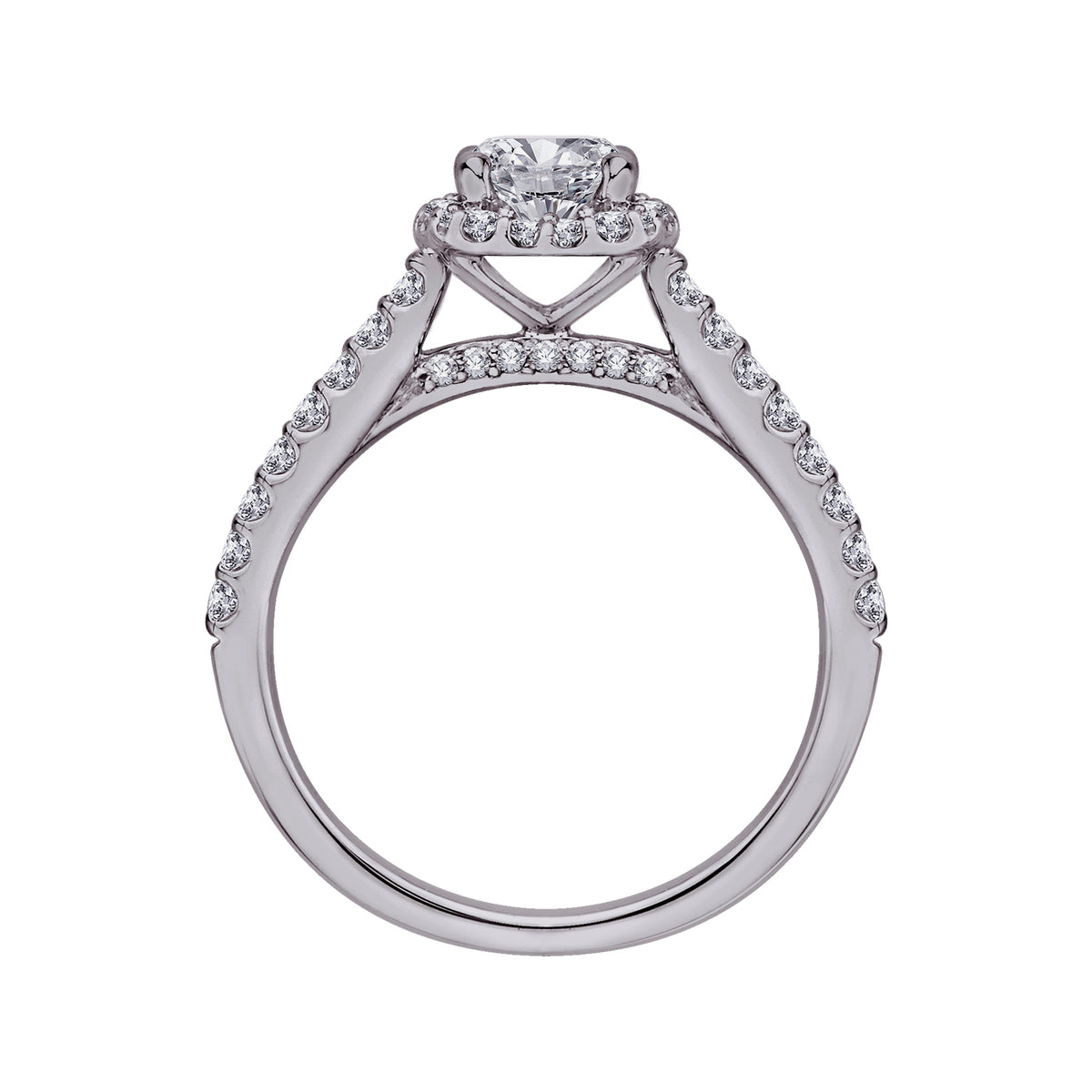 1/2ct. t.w. Round Cut Diamond Engagement Ring in 14K White Gold