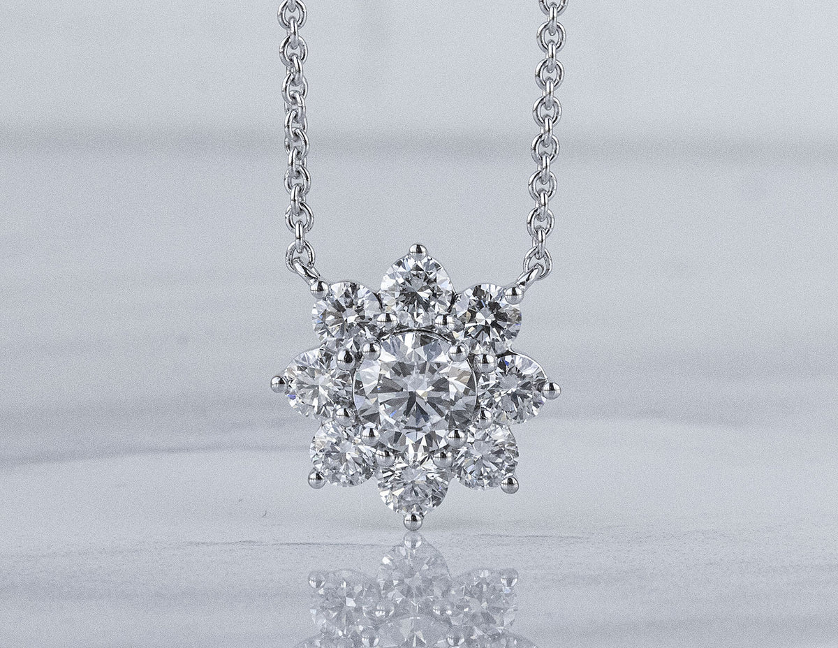 1 1/2ct. t.w. Newborn Lab Created Diamond Fashion Necklace in 14K White Gold