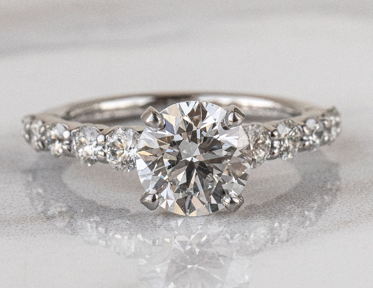 2 3/4ct. t.w. Newborn Lab Created and Kessler 81 Diamond Engagement Ring in Platinum