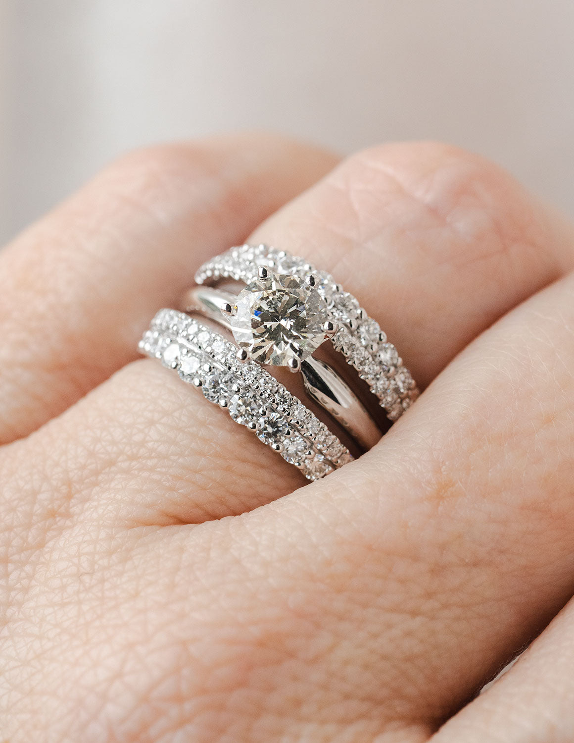 1ct. t.w. Diamond Wedding Guard Ring in 14K White Gold