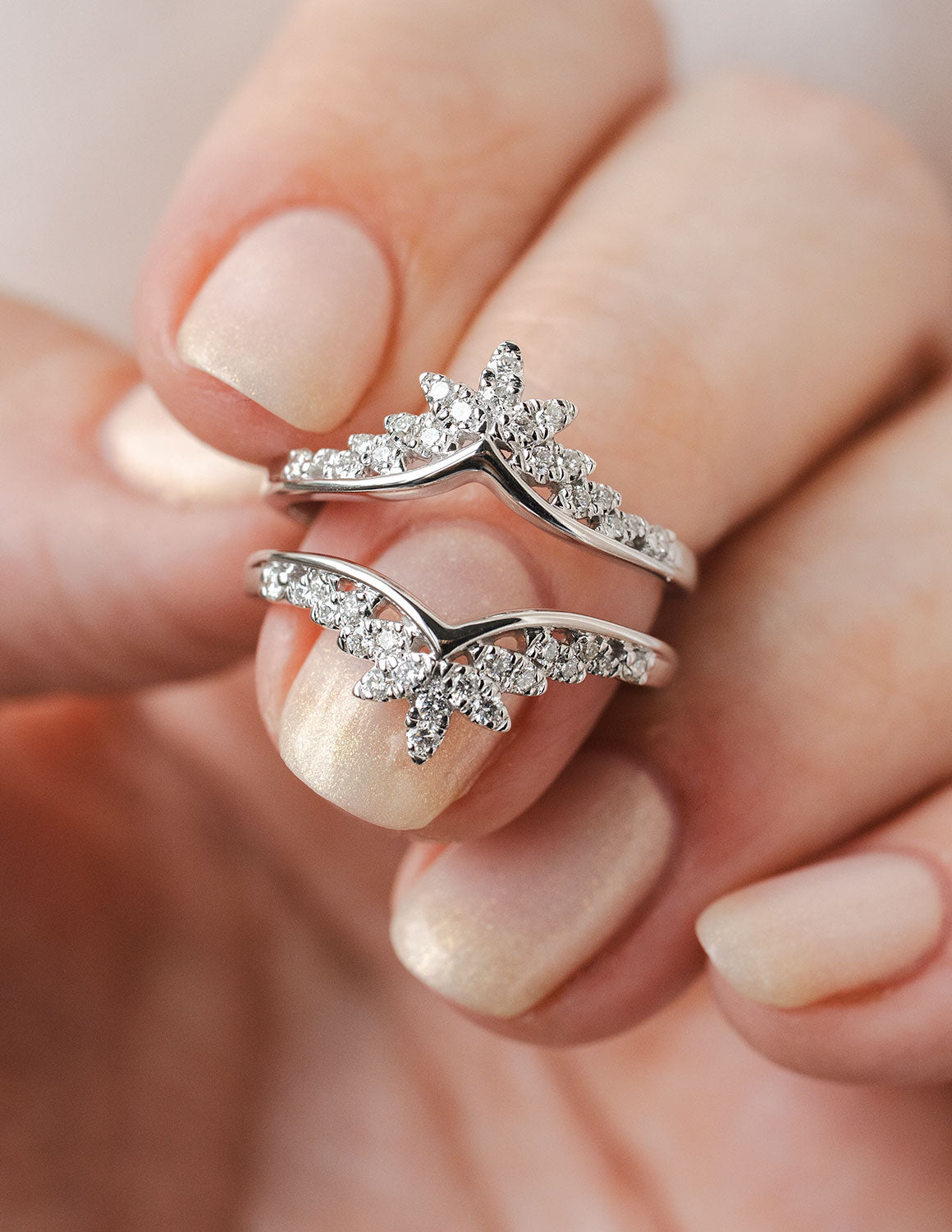 1/3ct. t.w. Diamond Wedding Guard Ring in 14K White Gold