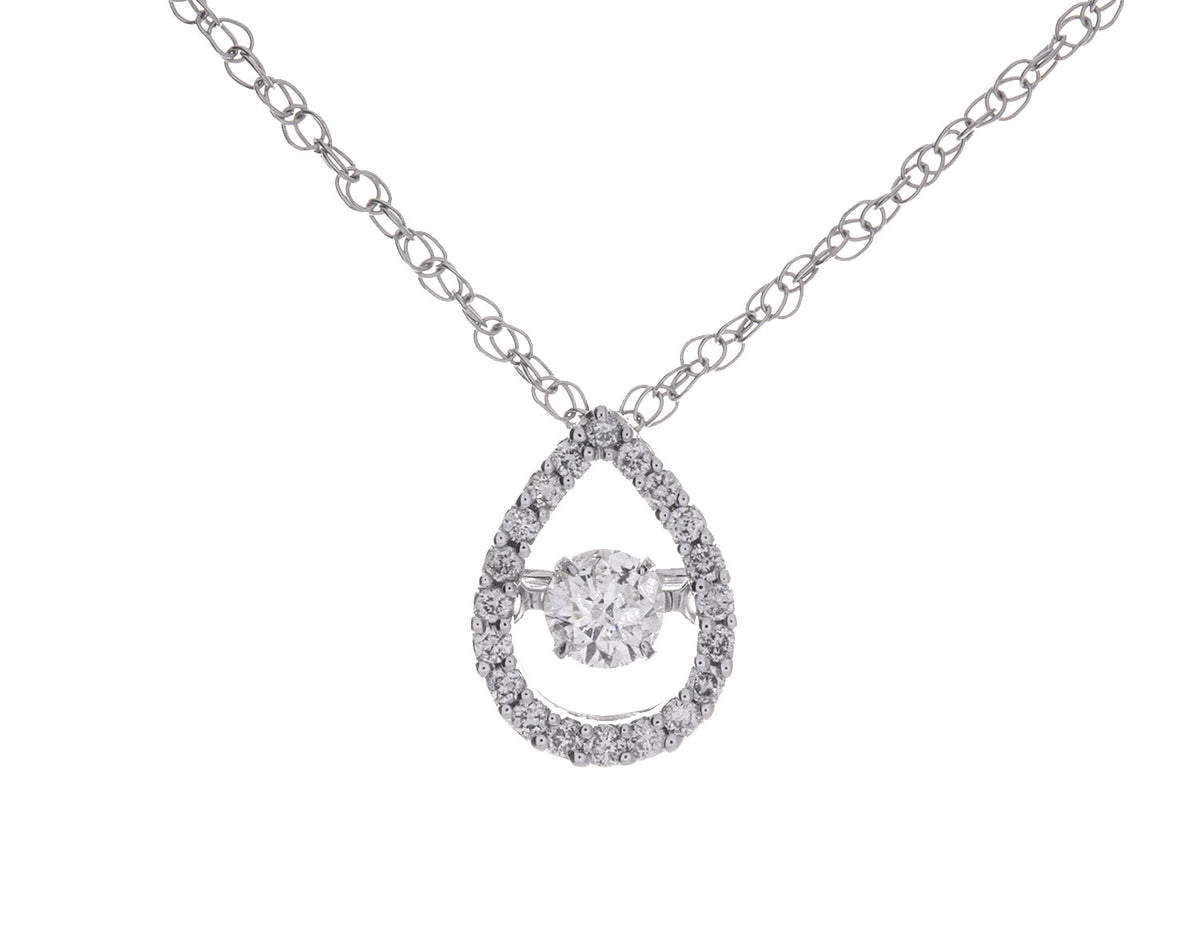 1/3ct. t.w. Diamond Shimmering Pendant in 14K White Gold