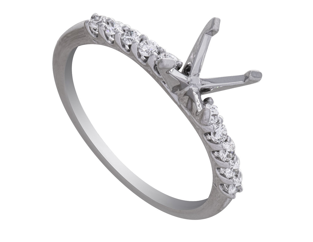 1/4ct. t.w. Diamond Engagement Ring in 14K White Gold