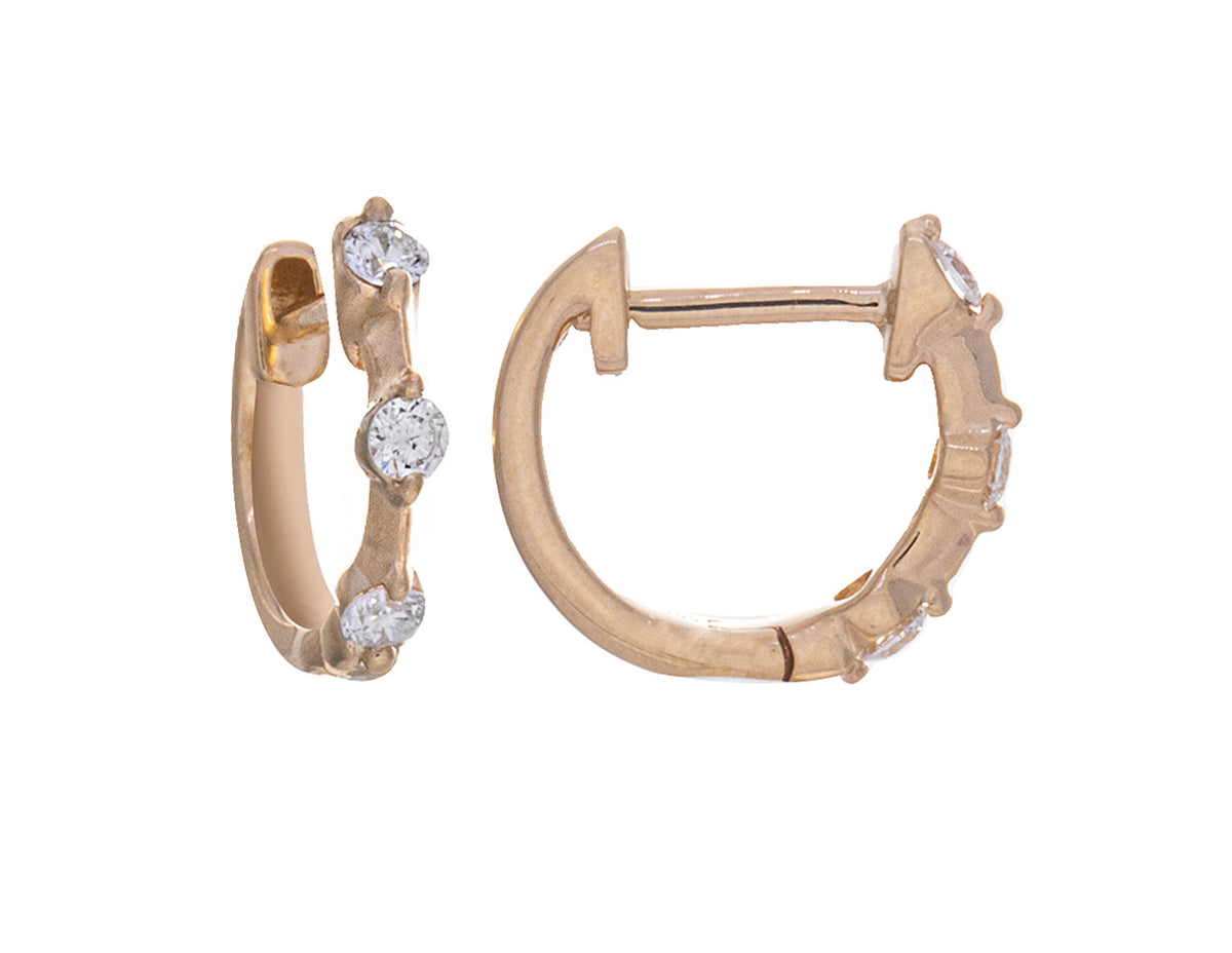 1/6ct. t.w. Newborn Lab Created Diamond Hoop Earrings in 14K Yellow Gold