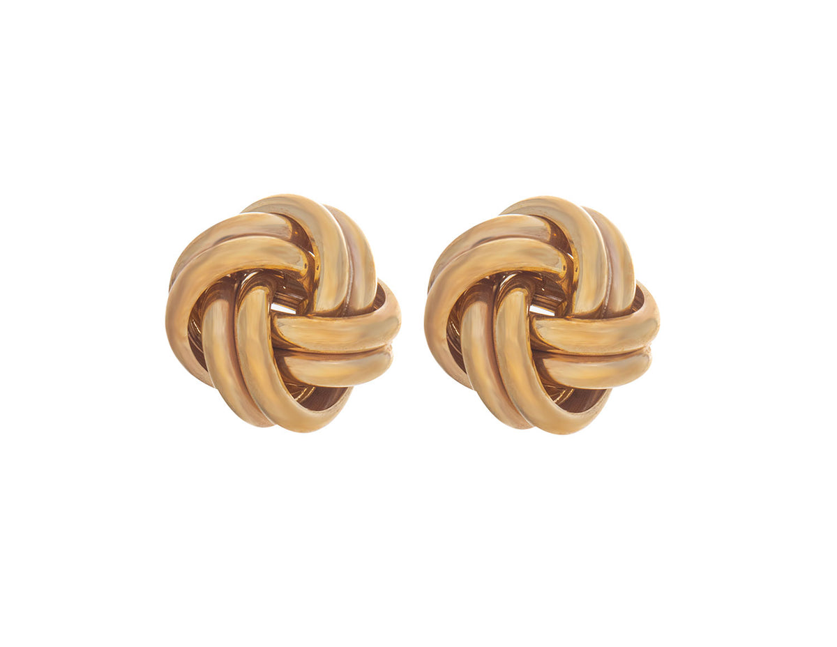 Love Knot Polished Earring in 10K Yellow Gold