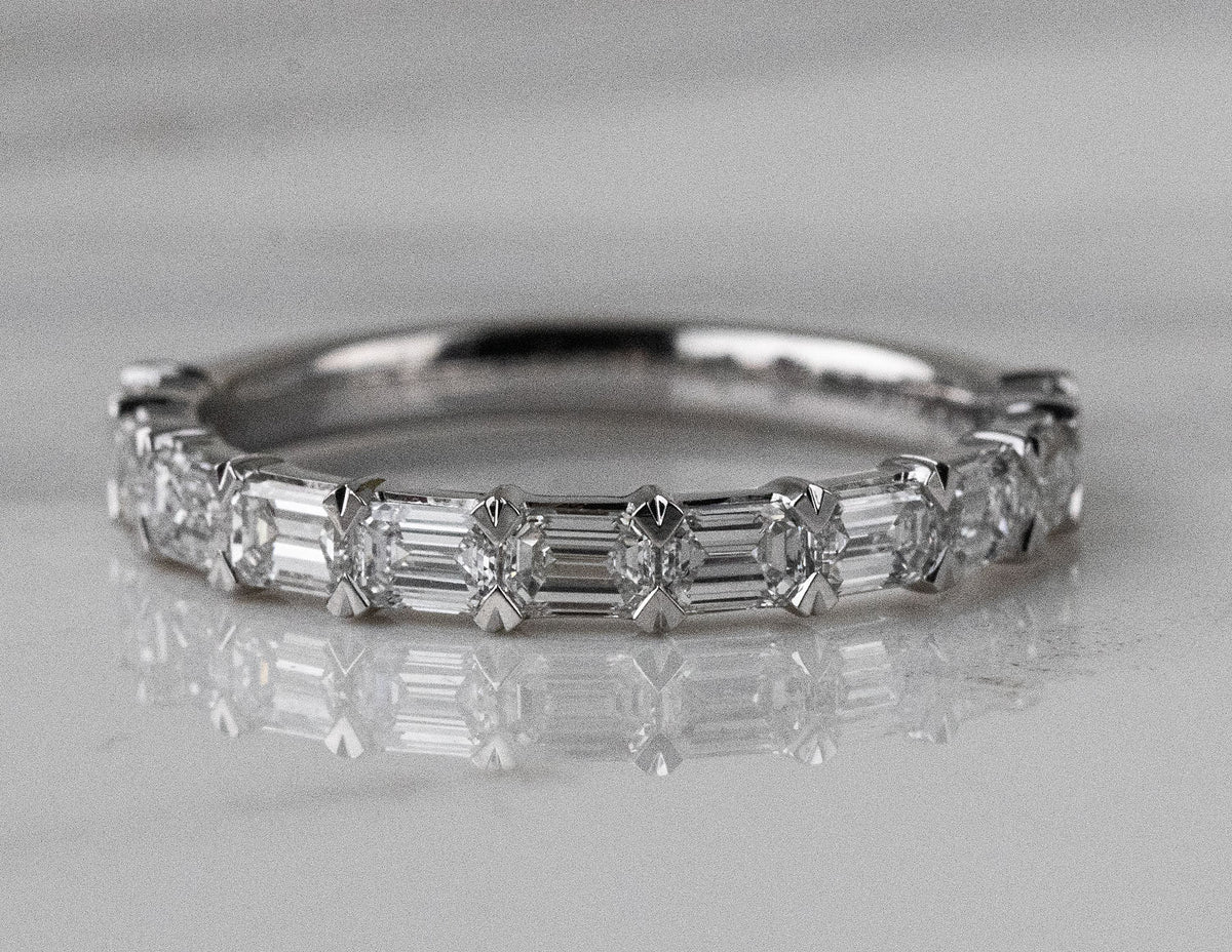 1 1/6ct. t.w. Baguette Diamond Anniversary Ring in 14K White Gold