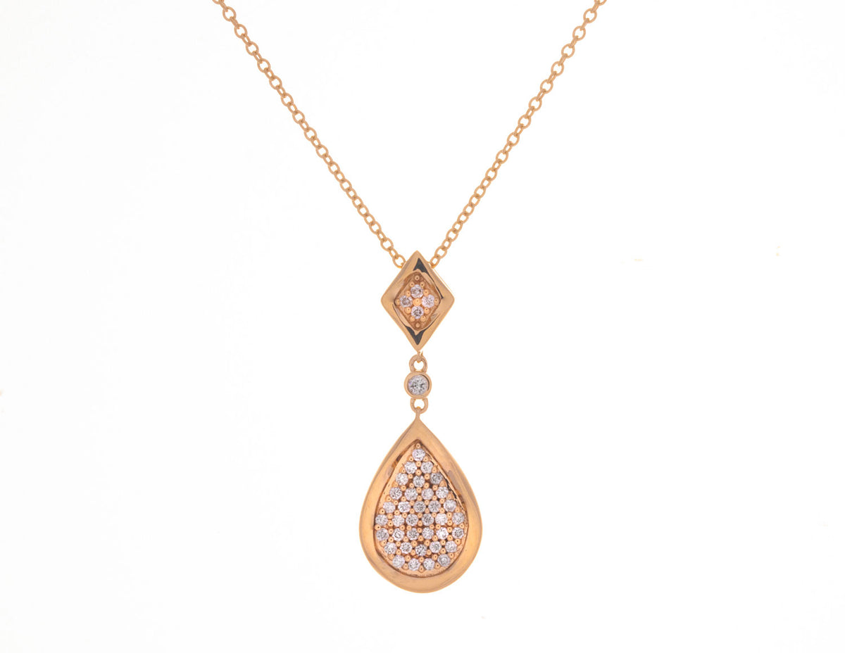 1/6ct. t.w. Diamond Teardrop Pendant in 10K Yellow Gold