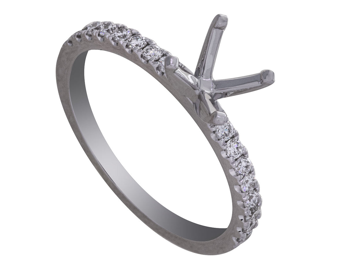 1/4ct. t.w. Diamond Engagement Ring in 14K White Gold