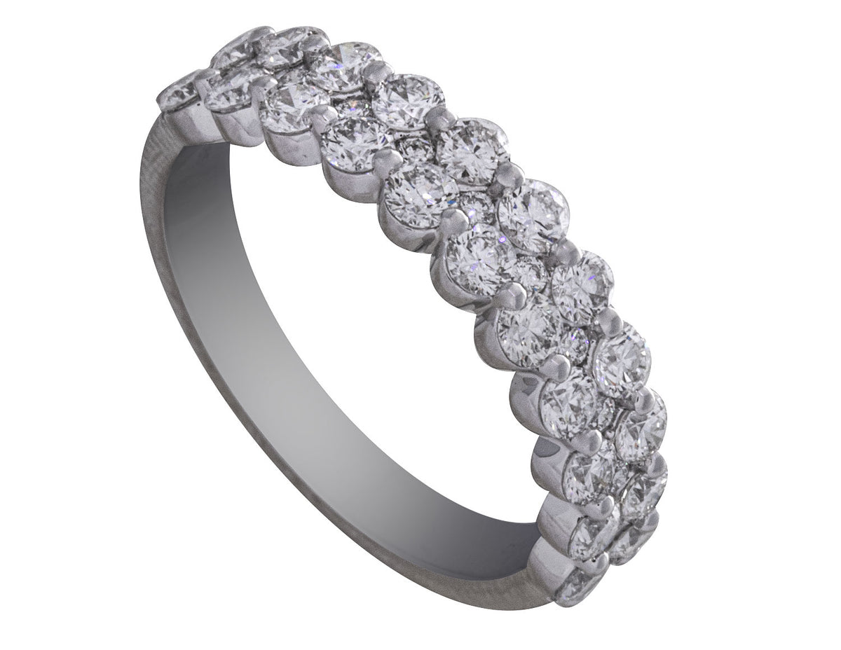 1 1/10ct. t.w. Diamond Anniversary Ring in 14K White Gold
