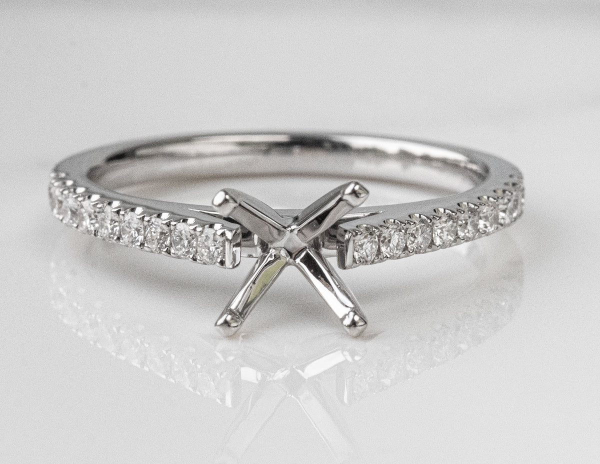 1/4ct. t.w. Diamond Engagement Ring in 14K White Gold