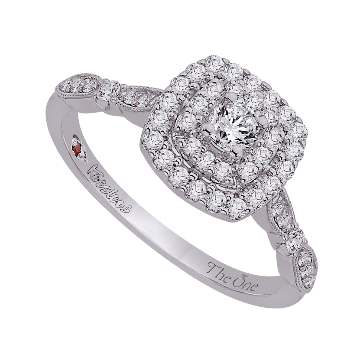 1/2ct. t.w. Round Cut Diamond Engagement Ring in 14K White Gold