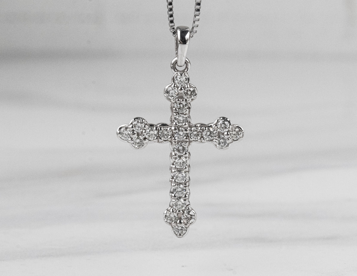 2/5ct. t.w. Diamond Reversible Cross Pendant in 14K Yellow Gold